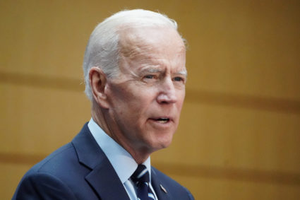 Democratic 2020 U.S. presidential candidate and former Vice President Joe Biden speaks at The Graduate Center of CUNY in the Manhattan borough of New York, on July 11, 2019. Photo by Carlo Allegri/Reuters