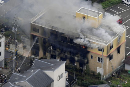Man sets fire to anime studio in Japan, killing 33