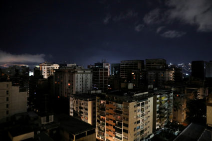 A general view is seen during a blackout in Caracas, Venezuela July 22, 2019. Photo by: Manaure Quintero/Reuters