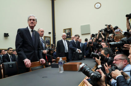 Former Special Counsel Robert Mueller arrives to testify before a House Judiciary Committee hearing on the Office of Special Counsel's investigation into Russian Interference in the 2016 Presidential Election" on Capitol Hill in Washington, U.S., July 24, 2019. REUTERS/Leah Millis