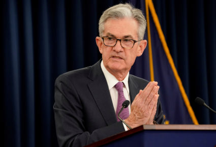 FILE PHOTO: Federal Reserve Chairman Jerome Powell holds a news conference following a two-day Federal Open Market Committee meeting in Washington, on June 19, 2019. Photo by Kevin Lamarque/File Photo/Reuters