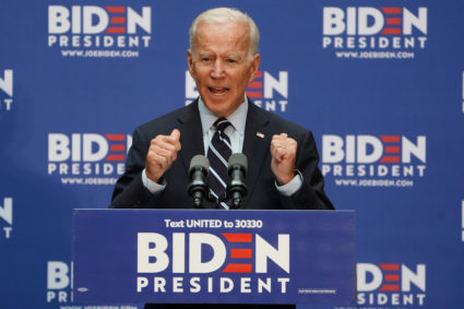 Democratic 2020 U.S. presidential candidate and former Vice President Joe Biden speaks at The Graduate Center of CUNY in the Manhattan borough of New York, New York, U.S., July 11, 2019. REUTERS/Carlo Allegri - RC1FE085A950