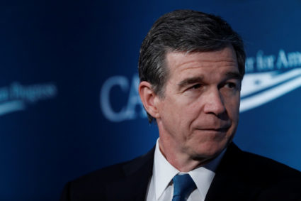 North Carolina Governor Roy Cooper speaks at the Center for American Progress Ideas Conference at the Four Seasons Hotel in Washington, D.C., U.S. May 16, 2017. Photo by: Aaron P. Bernstein/Reuters