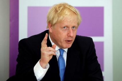 Britain's Prime Minister Boris Johnson speaks during the first meeting of the National Policing Board at the Home Office in London, Britain July 31, 2019. Photo by Kirsty Wigglesworth/Pool via Reuters