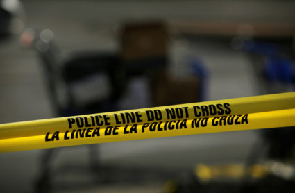 A police cordon is seen after a mass shooting at a Walmart in El Paso, Texas, U.S. August 3, 2019. Photo by REUTERS/Jose Luis Gonzalez