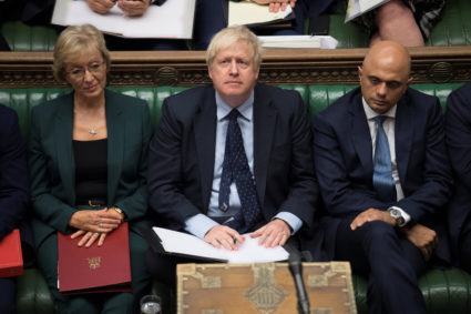 Britain's Prime Minister Boris Johnson looks on at the House of Commons in London, Britain September 3, 2019. ©UK Parliament/Jessica Taylor/Handout via Reuters