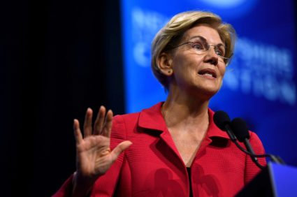 Democratic 2020 U.S. presidential candidate and U.S. Senator Elizabeth Warren (D-MA) speaks at the New Hampshire Democratic Party state convention in Manchester, New Hampshire, on September 7, 2019. Photo by Gretchen Ertl/Reuters