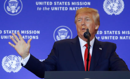 U.S. President Donald Trump addresses a news conference on the sidelines of the 74th session of the United Nations General Assembly (UNGA) in New York City, New York, U.S., September 25, 2019. Photo by Jonathan Ernst/ReutersU.S. President Donald Trump addresses a news conference on the sidelines of the 74th session of the United Nations General Assembly (UNGA) in New York City, New York, U.S., September 25, 2019. Photo by Jonathan Ernst/Reuters
