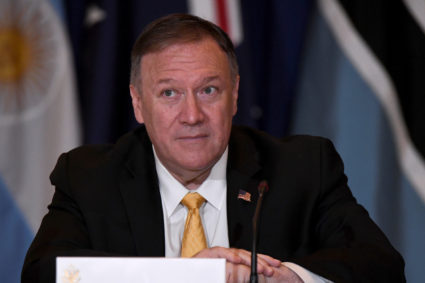 U.S. Secretary of State Mike Pompeo attends an event hosted by the U.S. Department of State's Energy Resources Governance Initiative at the Palace Hotel on the sidelines of the 74th session of the United Nations General Assembly in New York City, New York, U.S., September 26, 2019. Photo by Darren Ornitz/Reuters
