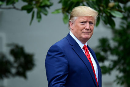 FILE PHOTO: U.S. President Donald Trump arrives for a photo opportunity with sheriffs from across the country on the South Lawn of the White House in Washington, U.S., September 26, 2019. Photo by Erin Scott/Reuters