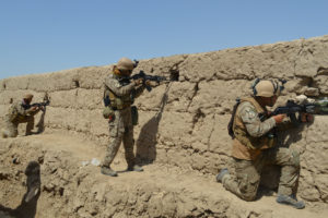 Afghan security forces take position during a battle with the Taliban in Kunduz province, Afghanistan September 1, 2019. Photo by REUTERS/Stringer