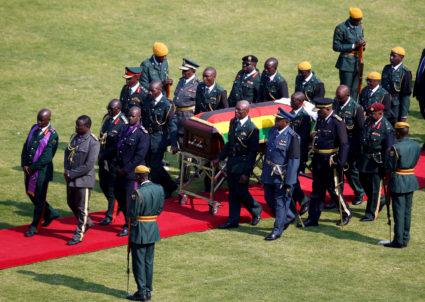 Zimbabwe's Mugabe honored at state funeral, burial delayed