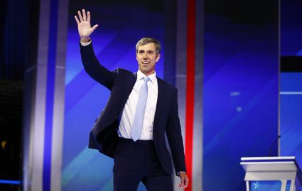 Former Rep. Beto O'Rourke takes the stage for the start of the 2020 Democratic U.S. presidential debate in Houston, Texas, U.S. September 12, 2019. REUTERS/Jonathan Bachman