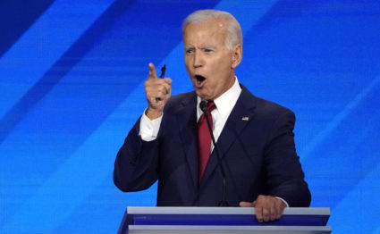 Former Vice President Joe Biden speaks during the 2020 Democratic U.S. presidential debate in Houston, Texas, U.S. September 12, 2019. REUTERS/Mike Blake
