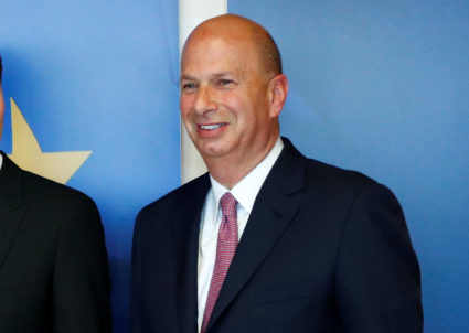 U.S. Ambassador to the EU Gordon Sondland at the EU Commission headquarters in Brussels, Belgium, June 4, 2019. Photo by Francois Lenoir/Reuters