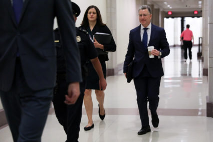 Kurt Volker, U.S. President Donald Trump's former envoy to Ukraine, arrives to be interviewed by staff for three House of Representatives committees as part of the impeachment inquiry into the president's dealings with Ukraine, at the U.S. Capitol in Washington, U.S. October 3, 2019. Photo by Jonathan Ernst/Reuters