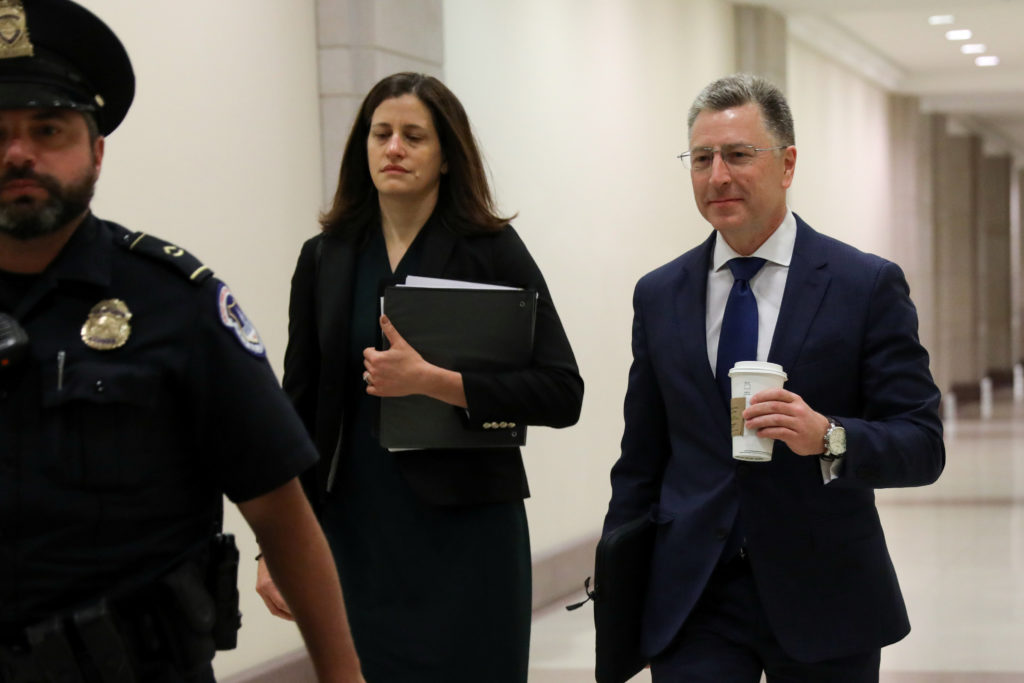Kurt Volker, U.S. President Donald Trump's former envoy to Ukraine, arrives to be interviewed by staff for three House of ...