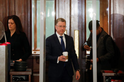 Kurt Volker, President Donald Trump's former envoy to Ukraine arrives at the U.S. Capitol to be interviewed by staff for three U.S. House of Representatives committees as part of the impeachment inquiry into the president's dealings with Ukraine, in Washington, U.S., October 3, 2019. Photo by Tom Brenner/Reuters