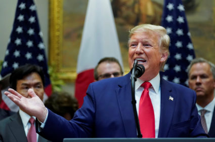 WATCH: Trump signs trade deal with Japan