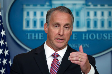 Acting Director of U.S. Immigration and Customs Enforcement (ICE) Matthew Albence briefs reporters at the White House in Washington, U.S. October 10, 2019. Photo by Jonathan Ernst/Reuters