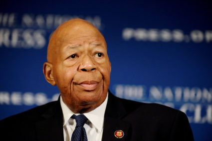 FILE PHOTO: House Oversight and Government Reform Chairman Elijah Cummings (D-MD) addresses a National Press Club luncheon on his "committee's investigations into President Donald Trump and his administration," in Washington, U.S., August 7, 2019. REUTERS/Mary F. Calvert