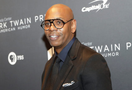 Comedian Dave Chappelle arrives to receive the Mark Twain Prize for American Humor at the Kennedy Center in Washington, U.S., October 27, 2019. Photo by Yuri Gripas/Reuters