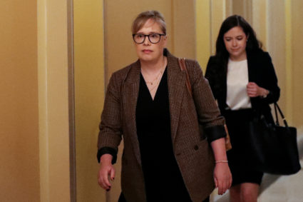 U.S. foreign service officer Catherine Croft, who once served as a deputy to then-Special Envoy for Ukraine Kurt Volker, arrives to testify as part of the U.S. House of Representatives impeachment inquiry into U.S. President Trump led by the House Intelligence, House Foreign Affairs and House Oversight and Reform Committees on Capitol Hill in Washington, U.S., October 30, 2019. REUTERS/Siphiwe Sibeko