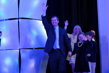 Kentucky's Attorney General Andy Beshear, running for governor against Republican incumbent Matt Bevin, reacts to statewide election results at his watch party in Louisville, Kentucky, U.S. November 5, 2019. Photo by Harrison McClary/Reuters