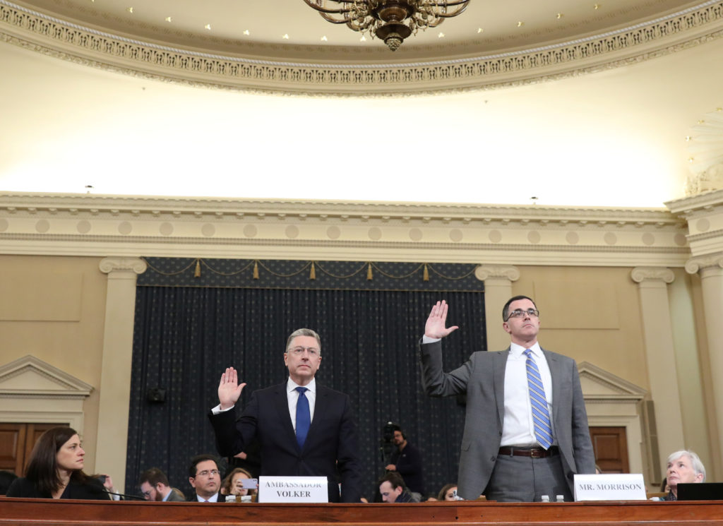 Former U.S. special envoy to Ukraine Kurt Volker; and Tim Morrison, former senior director for European and Russian affair...