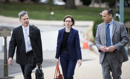 Laura Cooper, deputy assistant secretary of defense, arrives at the Capitol as part of the House's impeachment inquiry on Wednesday, Oct. 30, 2019. Photo By Bill Clark/CQ-Roll Call/Getty Images