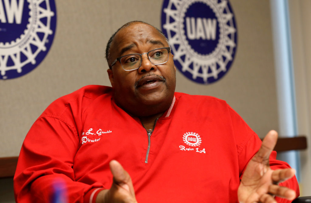 United Auto Workers (UAW) acting president Rory Gamble speaks to Reuters from his office in Southfield, Michigan, U.S. Nov...