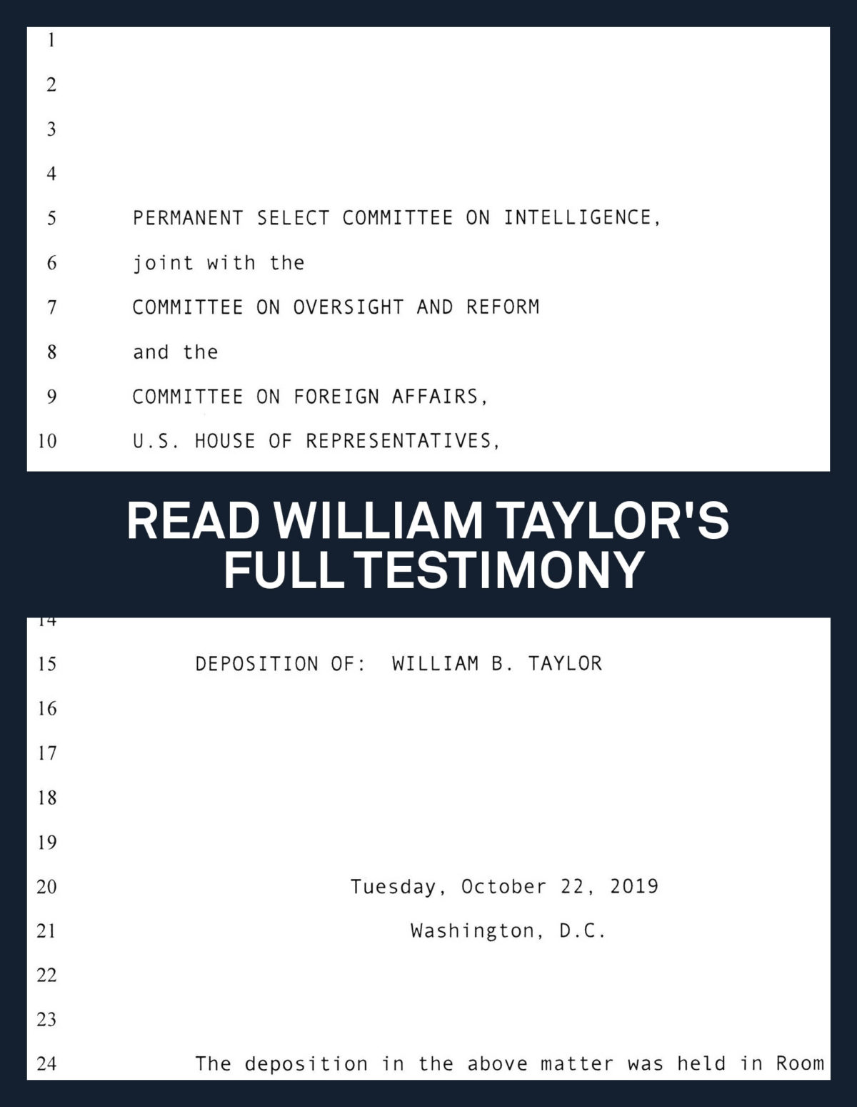 Read William Taylor's full testimony in the impeachment inquiry | PBS News
