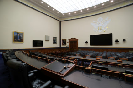 A gavel sits on the chairman’s dais in the U.S. House Judiciary Committee hearing room on Capitol Hill in Washington, U.S., June 14, 2019. The dark cloud of impeachment has threatened President Donald Trump for many months, with Democrats in the U.S. House of Representatives, where any such effort to remove Trump from office would begin, divided about whether to proceed. Picture taken June 14, 2019. REUTERS/Jonathan Ernst
