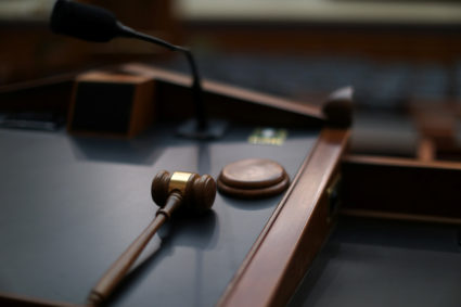 A gavel sits on the chairman’s dais in the U.S. House Judiciary Committee hearing room on Capitol Hill in Washington, U.S., June 14, 2019. The dark cloud of impeachment has threatened President Donald Trump for many months, with Democrats in the U.S. House of Representatives, where any such effort to remove Trump from office would begin, divided about whether to proceed. Picture taken June 14, 2019. REUTERS/Jonathan Ernst
