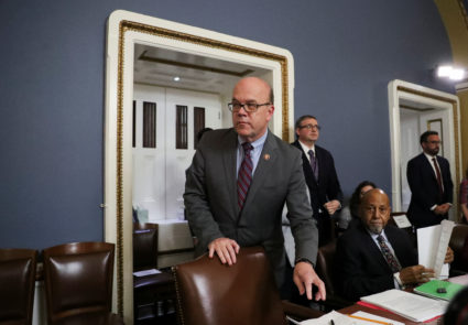 U.S. House of Representatives Rules Committee Chairman James McGovern (D-MA), with committee member Rep. Alcee Hastings (D-FL) at his side, chairs a Rules Committee markup hearing to prepare a resolution directing House congressional committees to continue their ongoing investigations in the impeachment inquiry of U.S. President Donald Trump on Capitol Hill in Washington, October 30, 2019. The rules committee will meet again Dec. 17 to consider the rules governing the impeachment vote in the full House. Photo by Siphiwe Sibeko/Reuters