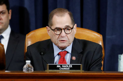 House Judiciary Committee Charman Rep. Jerrold Nadler, D-N.Y., votes to approve the second article of impeachment against President Donald Trump during a House Judiciary Committee meeting on Capitol Hill, in Washington, U.S., December 13, 2019. Patrick Semansky/Pool via REUTERS
