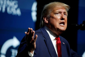 FILE PHOTO: U.S. President Donald Trump delivers remarks at the Turning Point USA Student Action Summit at the Palm Beach County Convention Center in West Palm Beach, Florida, U.S. December 21, 2019. REUTERS/Marco Bello/File Photo