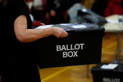 Ballots are delivered to a counting centre for Britain's general election in Hartlepool, Britain, December 12, 2019. Photo by REUTERS/Lee Smith
