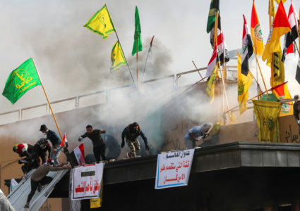 U.S. troops fire tear gas at pro-Iran protesters in Iraq