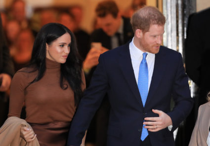 The Duke and Duchess of Sussex leaving after their visit to Canada House, central London, to meet with Canada's High Commissioner to the UK, Janice Charette, as well as staff, to thank them for the warm hospitality and support they received during their recent stay in Canada.