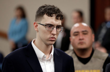 El Paso Walmart mass shooter Patrick Crusius, a 21-year-old male from Allen, Texas, accused of killing 22 and injuring 25, is arraigned, in El Paso, Texas, U.S. October 10, 2019. Mark Lambie/Pool via REUTERS