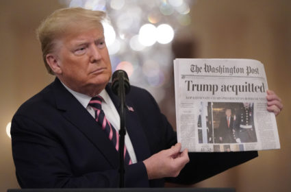 WATCH: Trump slams opponents in speech celebrating his acquittal