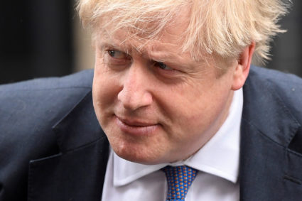 Britain's Prime Minister Boris Johnson arrives at Downing Street in London, Britain February 13, 2020. Photo by Toby Melville/REUTERS