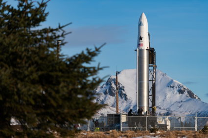 The company Astra, a startup based in Alameda, was set to launch their first payload Tuesday from the Pacific Spaceport Complex in Alaska, but the launch was delayed due to weather. Photo courtesy of DARPA
