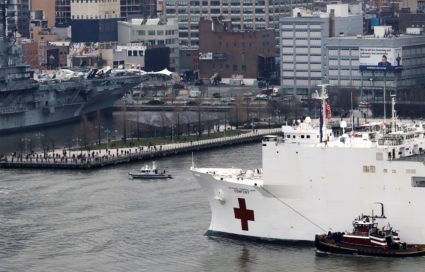WATCH: U.S. Navy hospital ship departs NYC after supporting coronavirus response