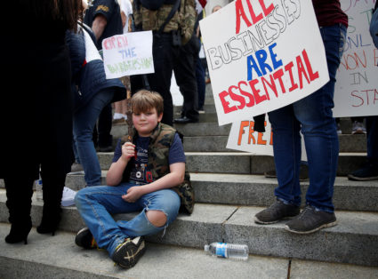 Virus misinformation flourishes in online protest groups