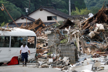 Japan battered by more heavy rain and deadly floods; at least 58 people dead