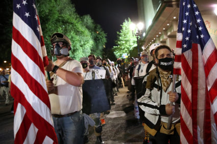 Portland protest peaceful after federal presence reduced