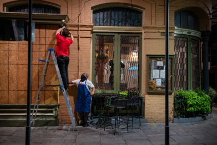 Hurricane Zeta approaches Louisiana