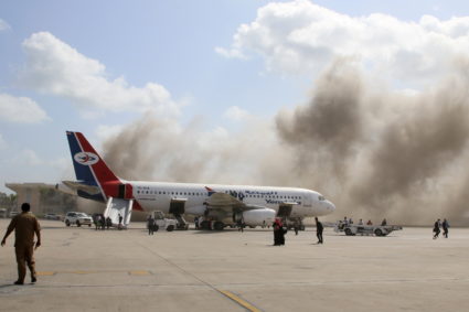 Yemeni officials: Blast at Aden airport kills 25, wounds 110